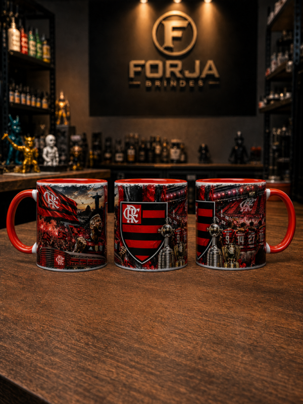 FLAMENGO para INSTA Caneca Personalizada Flamengo Arte Exclusiva 360° | Rubro-Negro