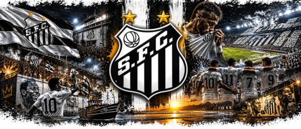 Santos 1 Caneca Personalizada Santos FC – Arte Exclusiva 360°