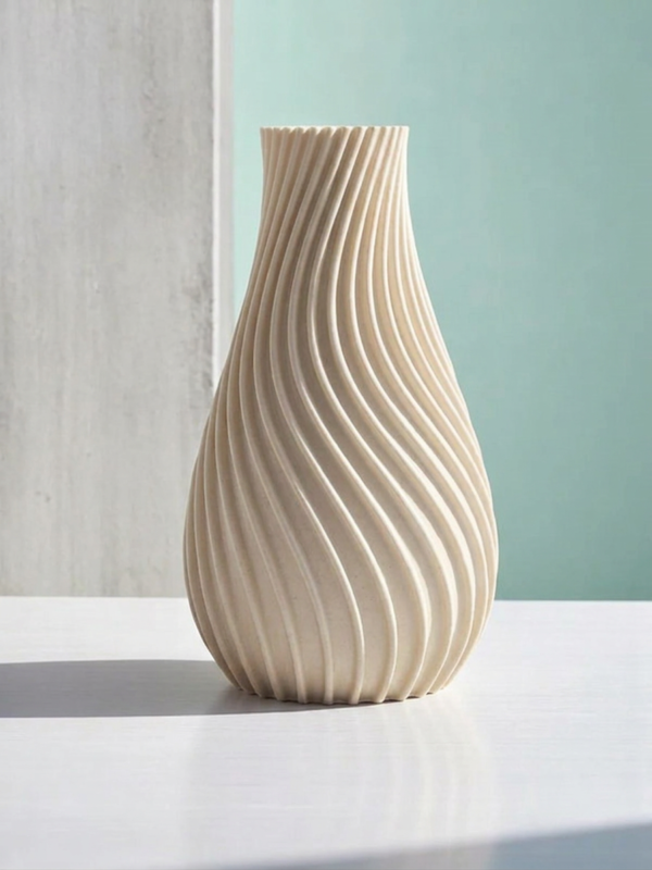Vaso decorativo Moderno - Design Ondulado 3D